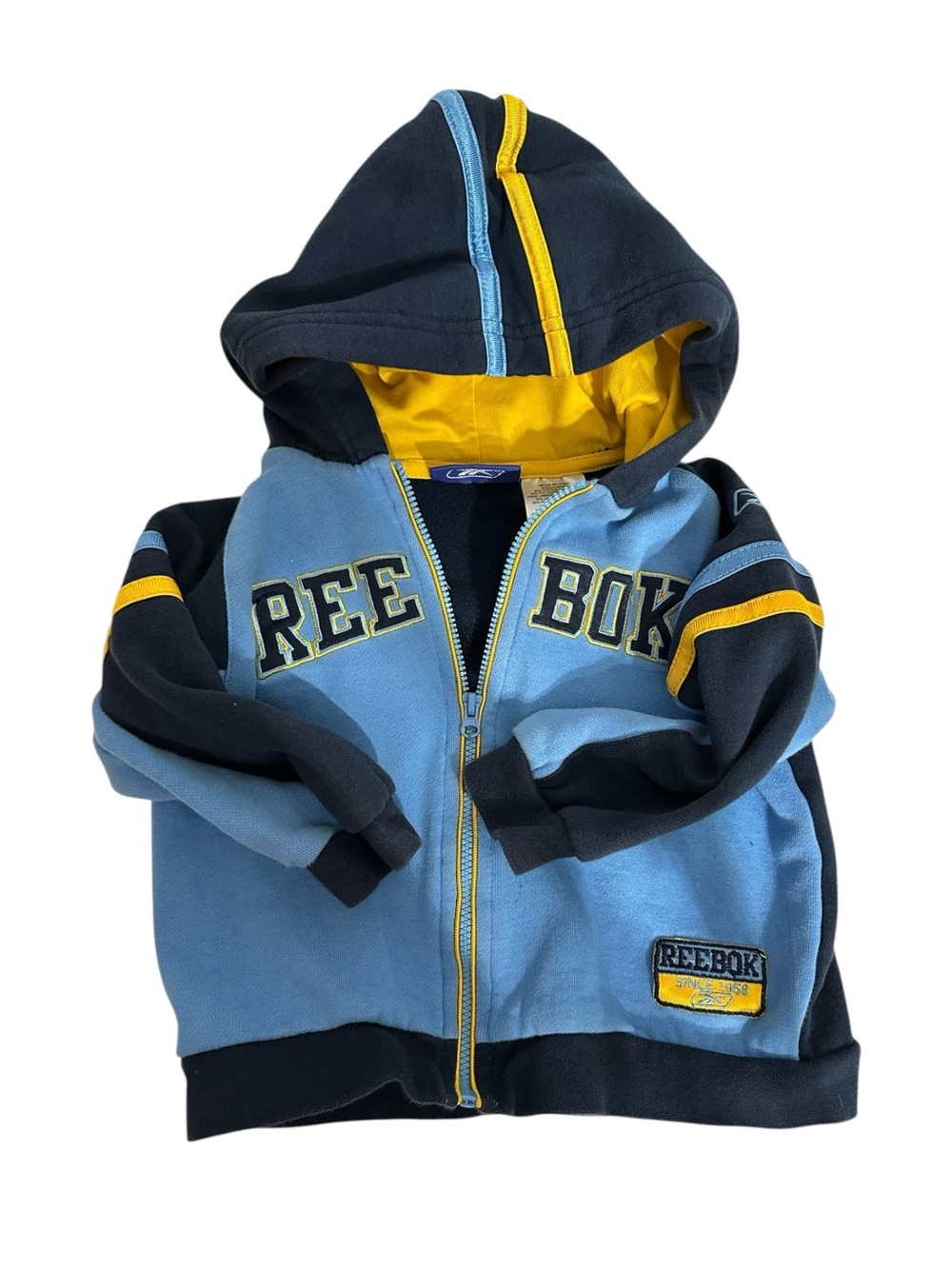Reebok Baby Boy Blue Navy Zip Hoodie Sweatshirt Jacket 24 Months Streetwear